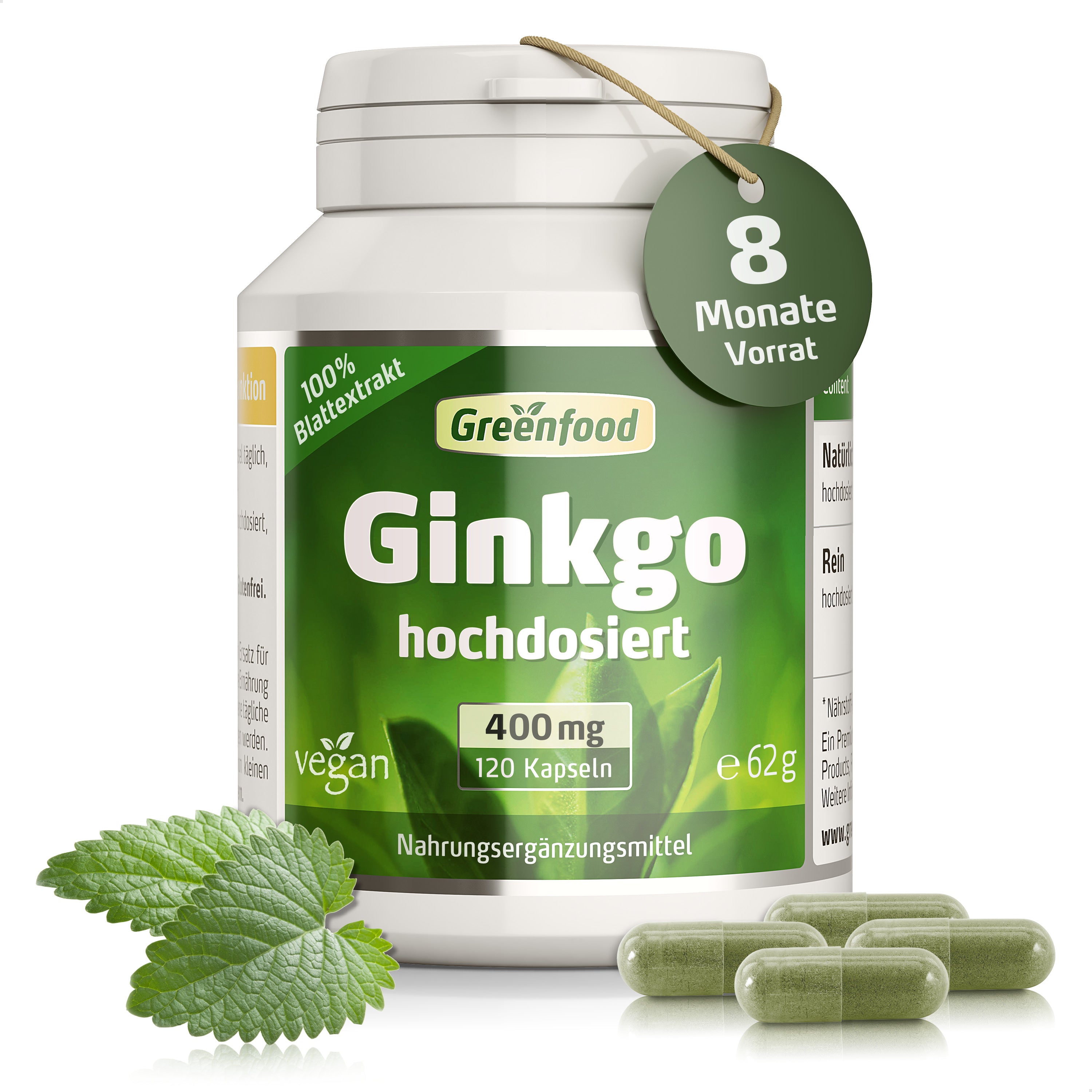 Ginkgo Biloba, 400 mg