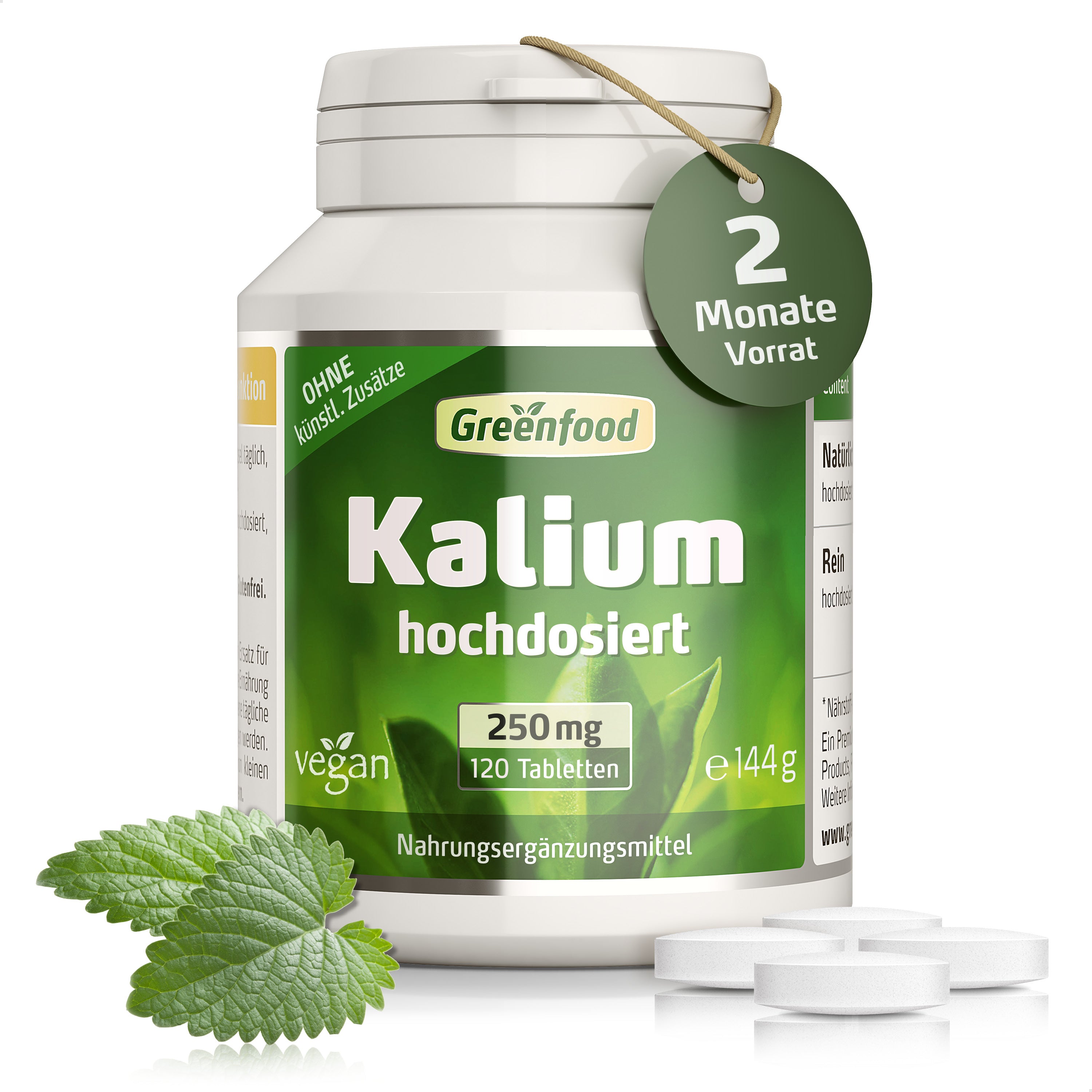 Kalium, 250 mg